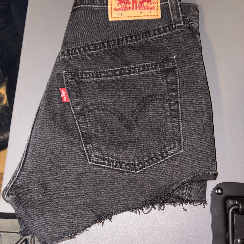 NWOT Levi's 501 Lunar Black Denim Cutoff Shorts
